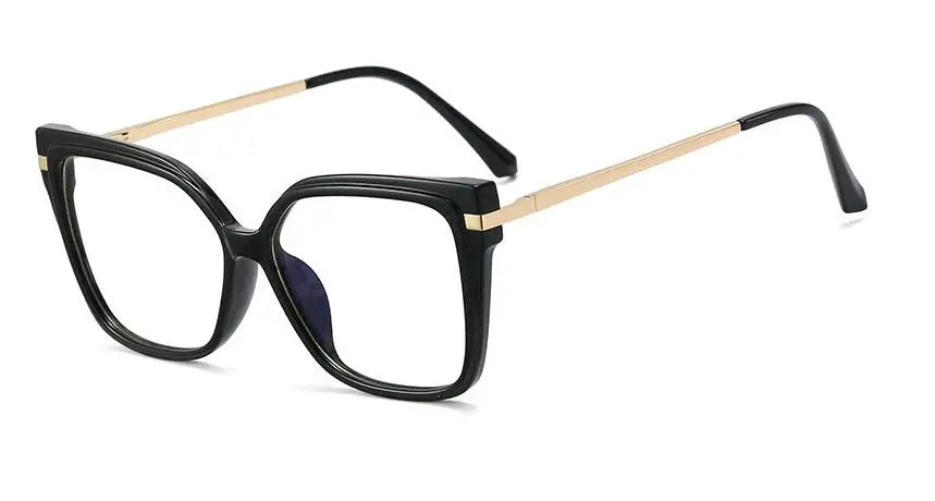 Luxury Myopia Glasses Women Anti Blue Light Leopard Square Eyeglasses College Student Prescription Shortsighted Eyewear -3 -4.5
