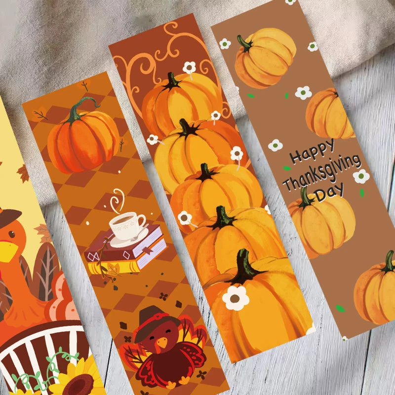30pcs Thanksgiving Day Autumn Limited Edition Bookmarks Suitable for Teachers, Readers, Birthday Gifts