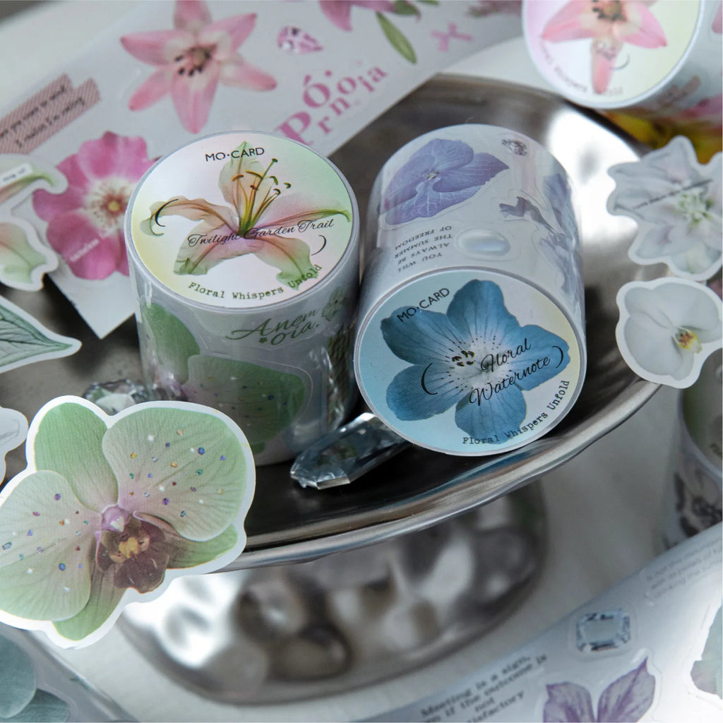 1pcs/lot Decorative Adhesive Tapes Flower meaning to be continued Junk Journal Japanese Masking Scrapbooking Stickers