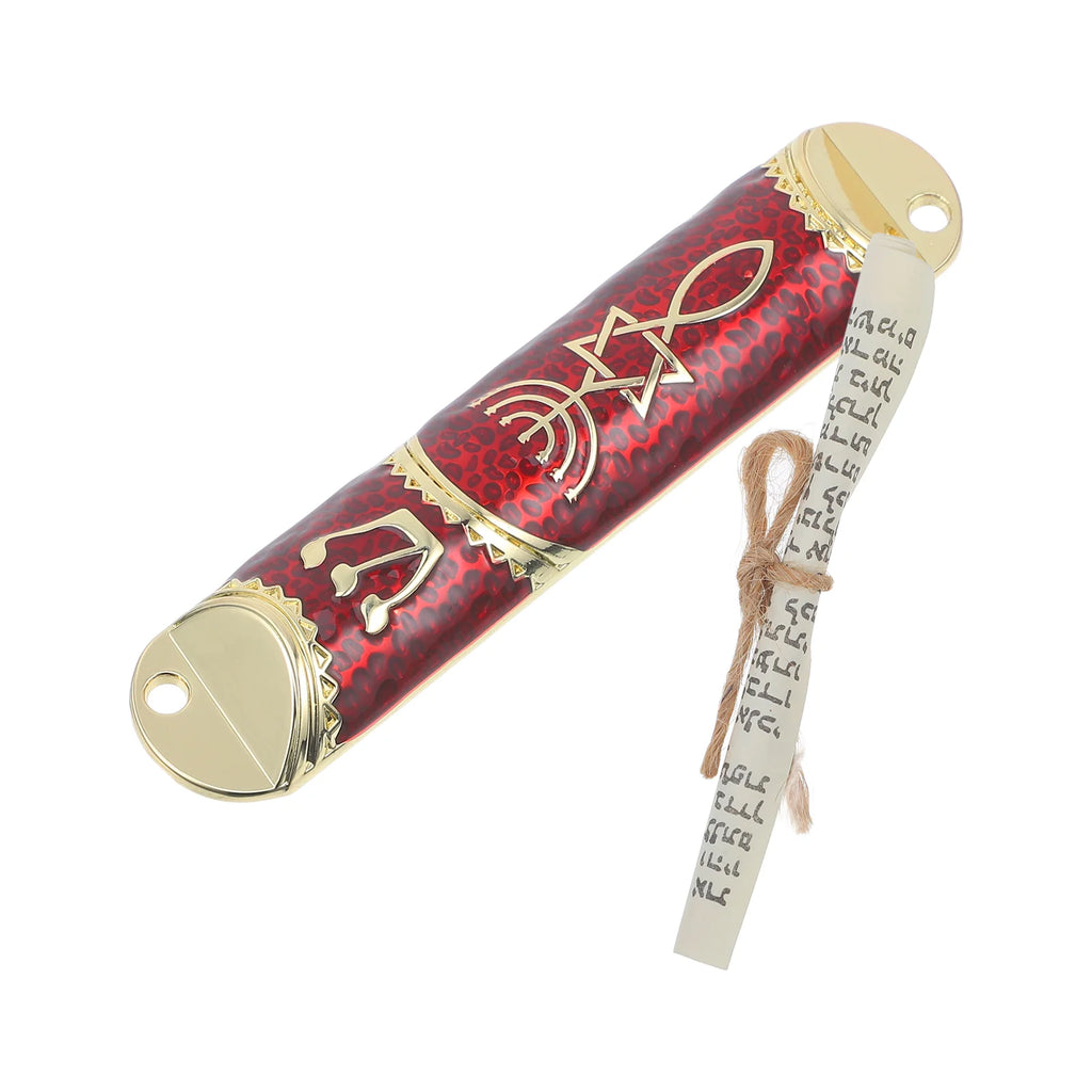 Mezuzah Scroll Jewish Door Practical Mezuza Metal Mezuza Plaque Judaica Gift with Scroll