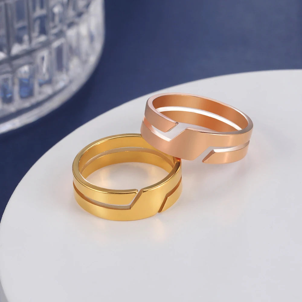 Skyrim Minimalist Ring for Men Women Stainless Steel Finger Rings Fashion Couple Jewelry Wedding Band Gift Wholesale