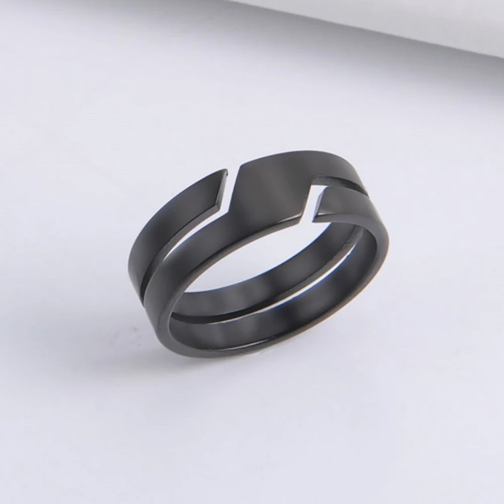 Skyrim Minimalist Ring for Men Women Stainless Steel Finger Rings Fashion Couple Jewelry Wedding Band Gift Wholesale