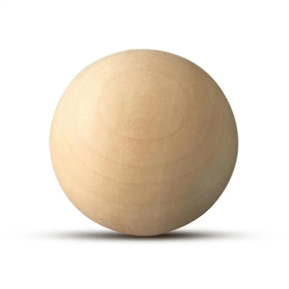 3/5/6/7/7.5cm Diameter Natural Color Solid Without Holes Wooden Beads Round Balls Loose Beads Manual DIY Accessories