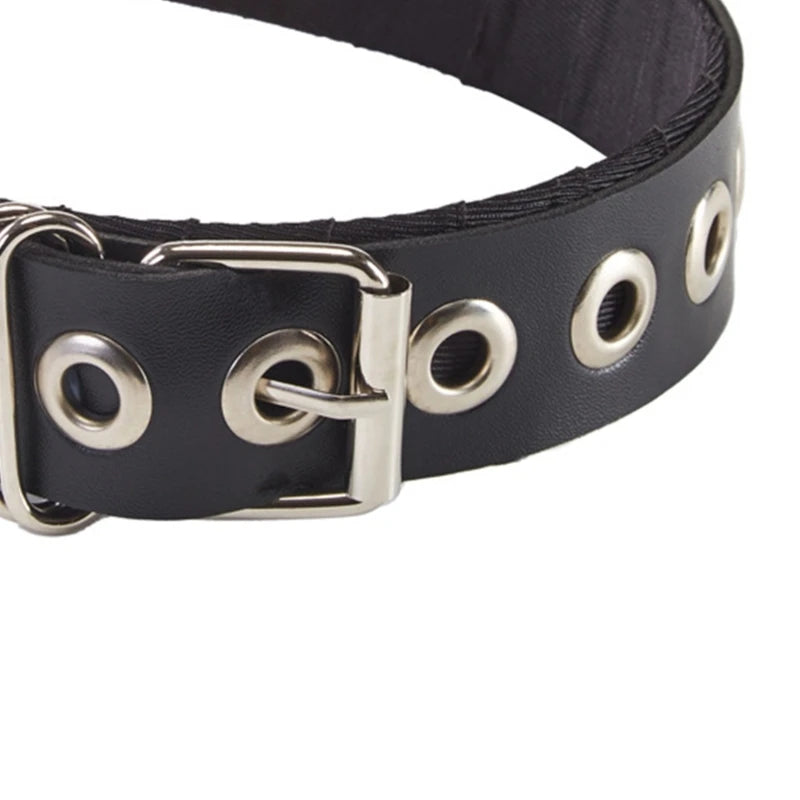 PU Leather Headband Gothic Tiaras Leather Buckle Headband Rock Headband Punk Headband Steampunk PU Leather Headpiece