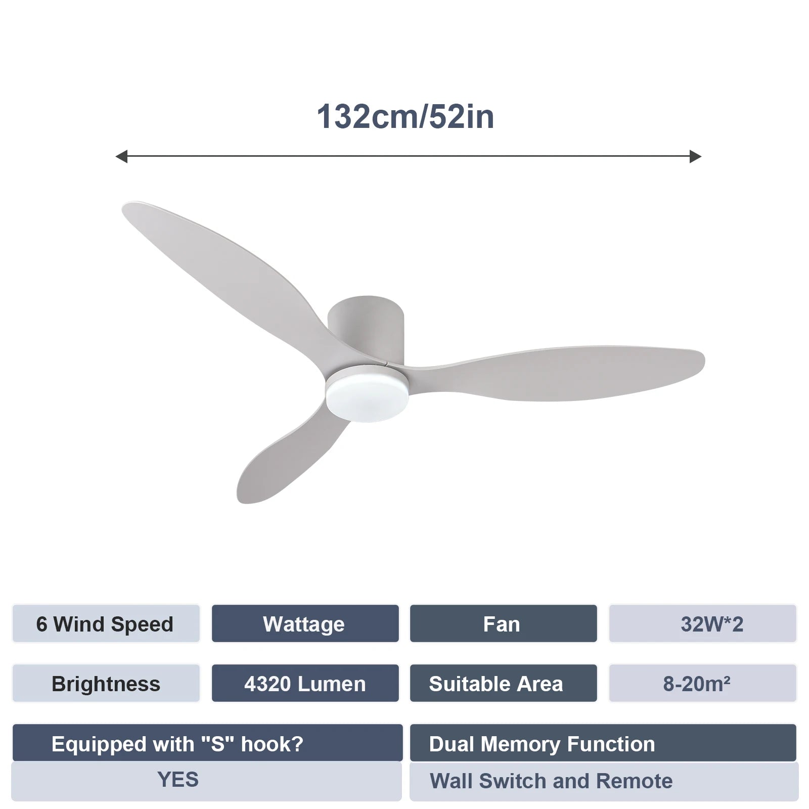 LED Ceiling Mounted Living Room Fan Light, Nordic Restaurant Decorative Ceiling Fan, Household Minimalist Electric Fan Light