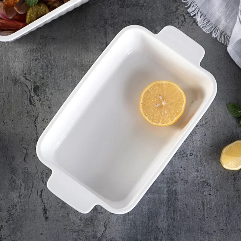 Porcelain Dishes Kitchen Accessories Bakeware Bread Pan Ceramic Baking Tray Cooking Utensils Tools Gadgets Oven