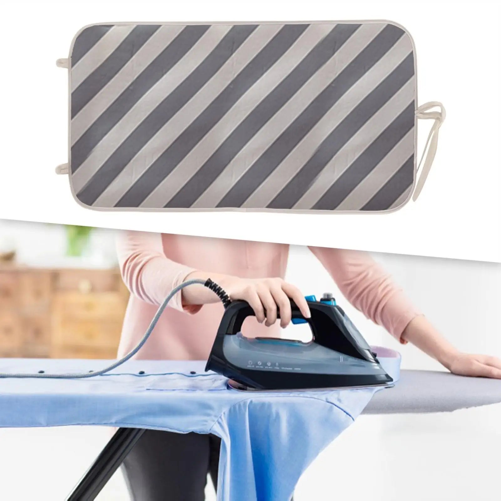Hanging Ironing Board Foldable Door Steam Blanket Steamer Board for Clothes over The Door Steamer Pad for Dorm Travel Household