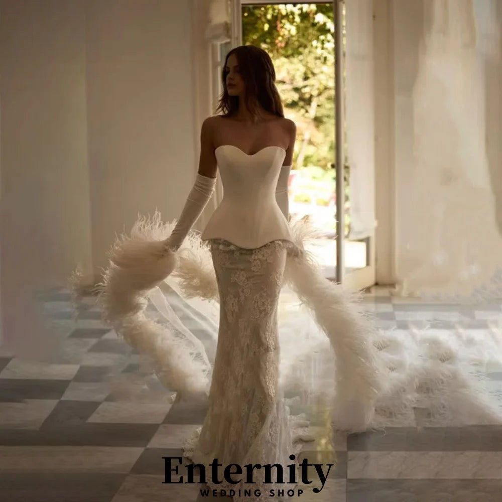 Customized Lace-up Wedding Dresses Elegant Sweetheart Sleeveless For Women Charming Lace Applique Bridal Gowns Vestidos De Novia