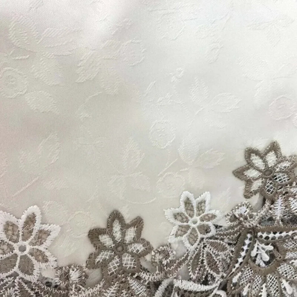 European Modern Fabric Lace Trim Hotel Restaurant Banquet Party Big Tablecloth Bedroom Balcony Small Round Table Cloth Tapete