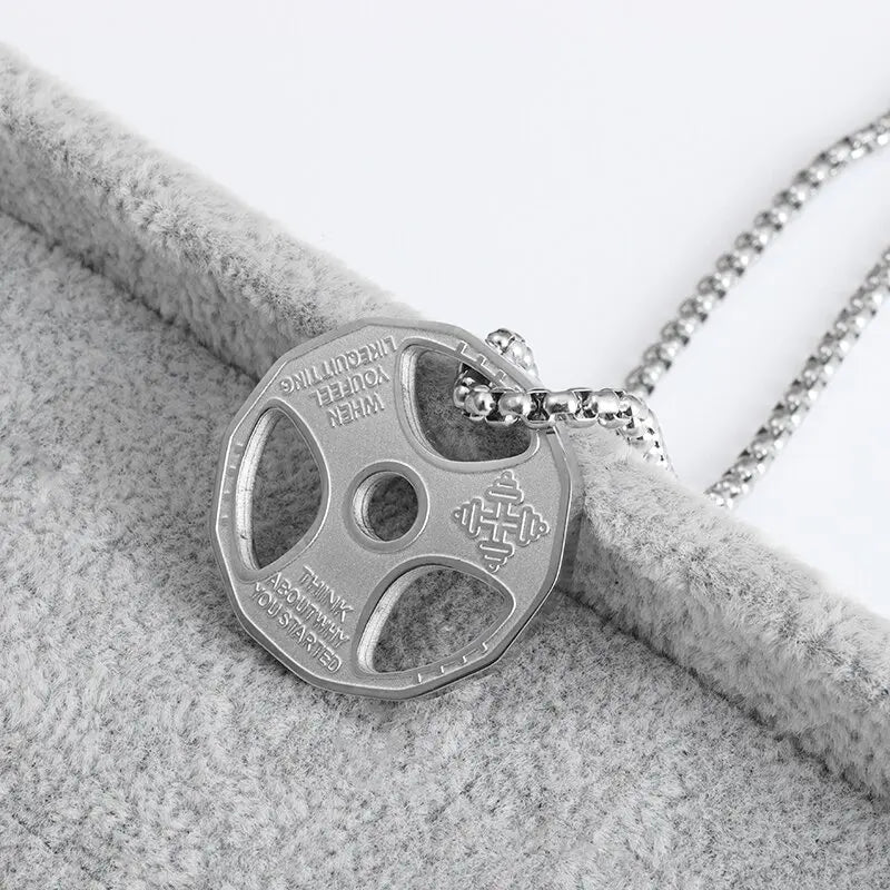 Stainless Steel Classic Geometric Polygonal Black Square Natural Stone Necklace Pendant for Men Fashion Casual Punk Jewelry Gift