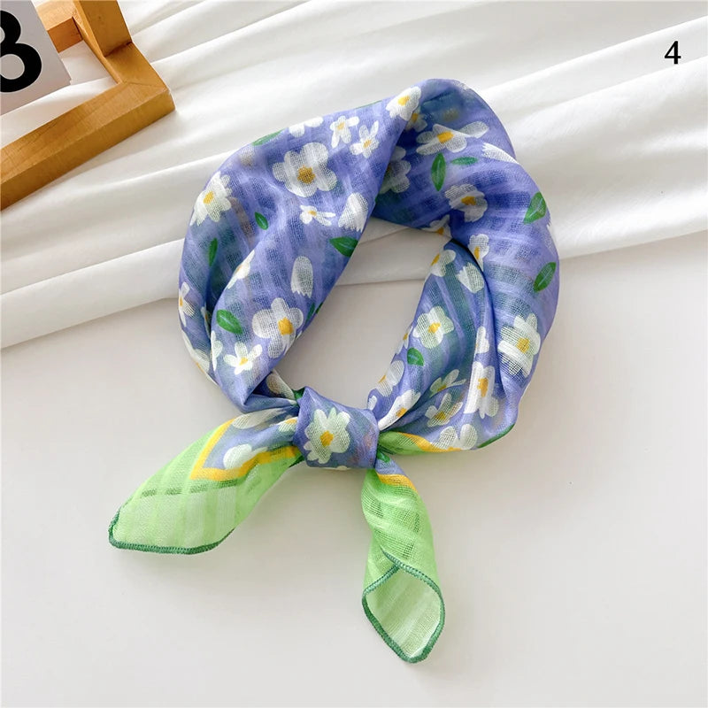 Fashion Cotton Linen Shawl Square Scarf for women sweet Cherry Print Hijabs Ladies Wraps summer sunscreen Bandanas Head scarf