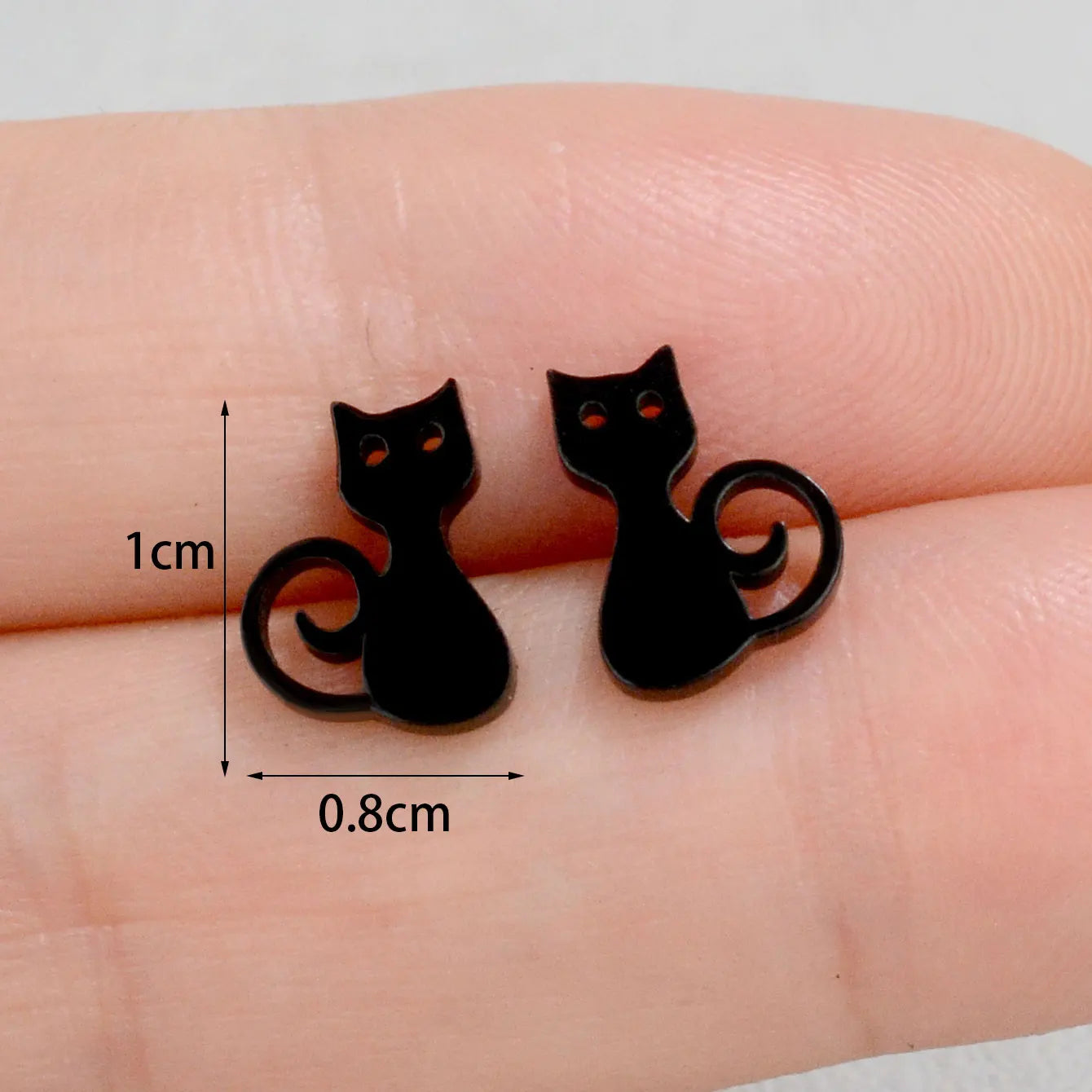 Minimalist Stainless Steel Earings Mini Heart Star Geometric Stud Earrings For Women Cute Cat Dog Flower Leaf Earrings Jewelry
