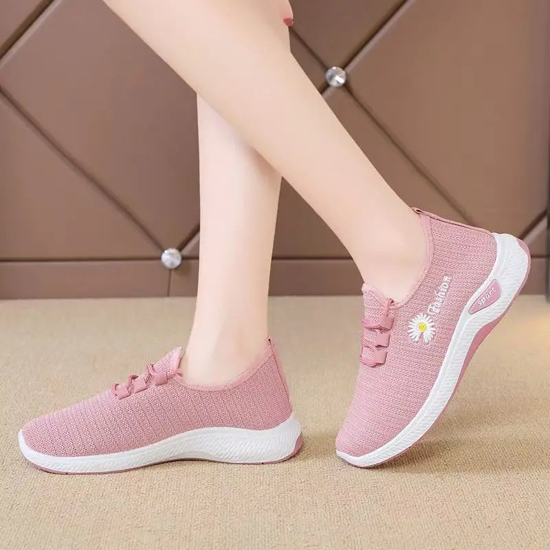 women's light running shoes Adult sneakers,net shoes, comfortable soft soled sneakers  women work shoes comfortable for work