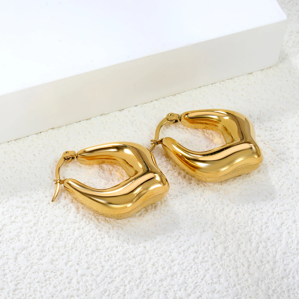 LUXUKISSKIDS Minimalist Gold/Silver Plated Chunky Ball Stud Earrings for Women/Man Thick Bold Sphere Dome Post Round Earring New