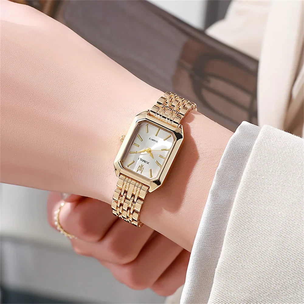 MAYZHISU Luxury Watch for Woman Waterproof Stainless Steel Quartz Ladies Watch High Quality Women's Watches Elegant Female Clock