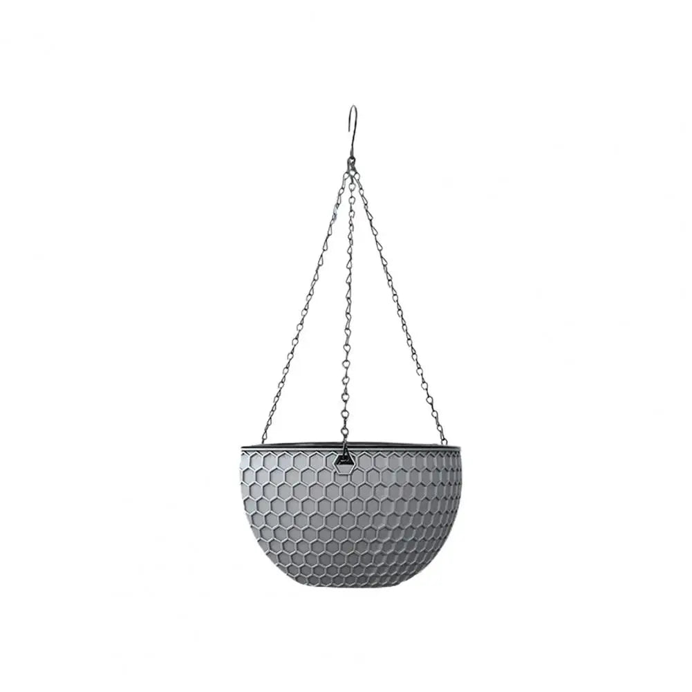 Beautiful Hanging Flower Pot 3 Sizes Waterproof Outdoor Resin Plant Hanger Hanging Flower Basket Self Water Absorption