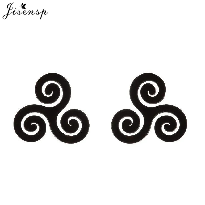 Punk Mini Stainless Steel Earrings for Women Minimalist Spades Gesture Apple Lighter Spider Web Earings Fashion Jewelry brincos