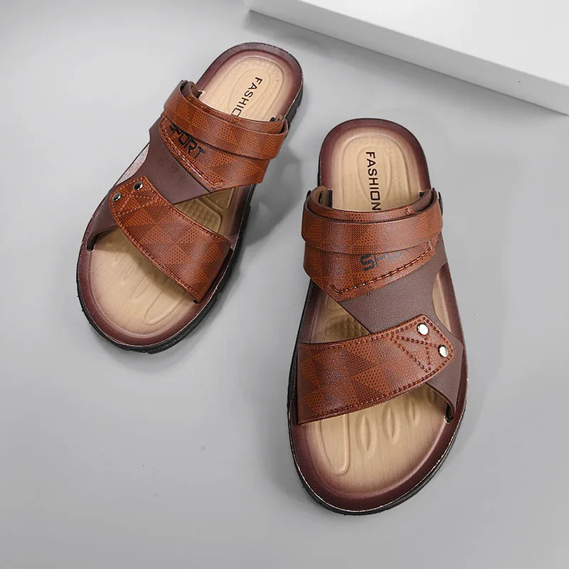 Summer Men's Sandals Fashion Casual Slippers For Men Comfortable Beach Shoes Sandals Male Flat Men Sandals 2025