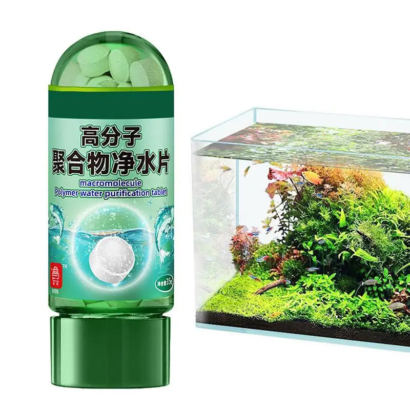Water Purifying Tablets 1 Bottle Fast Water Purification Tabs Fish Supplies Potable Aqua Tablets Natural Fish Tank Accessories