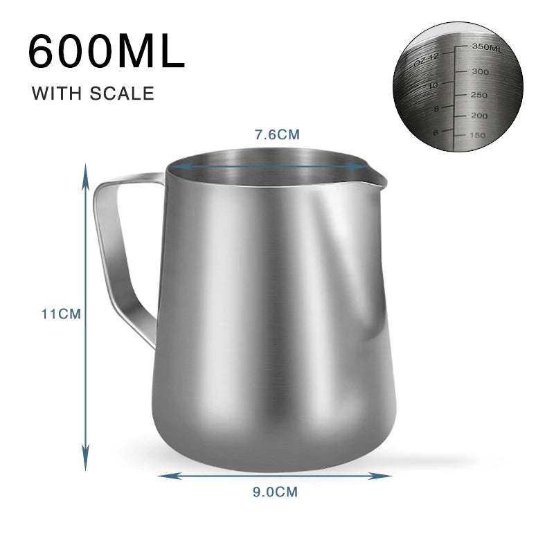 Coffee Milk Frothing Pitcher Stainless Steel Espresso Steaming Barista Latte Frother Cup Cappuccino Milk Jug Cream Froth Pitcher