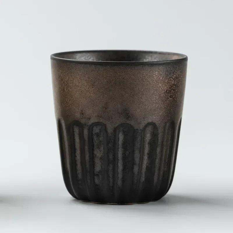 Ceramic Coffee Cup Japanese Stone Mug Coffee Mug Large Water Cup Japanese Simple Gradient Cup Beverage Utensil Kitchen