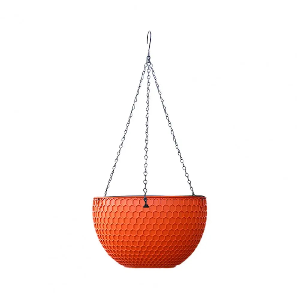 Beautiful Hanging Flower Pot 3 Sizes Waterproof Outdoor Resin Plant Hanger Hanging Flower Basket Self Water Absorption