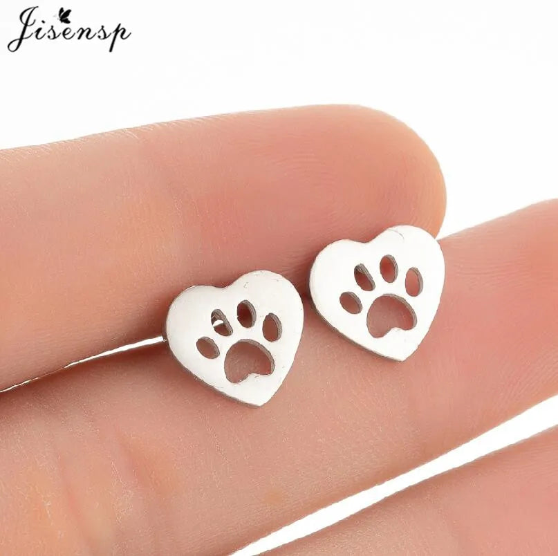 Punk Mini Stainless Steel Earrings for Women Minimalist Spades Gesture Apple Lighter Spider Web Earings Fashion Jewelry brincos