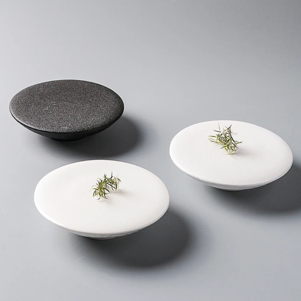 Creative Ceramic Plate 3D Shape Solid Color Simple Restaurant Homehold Dinnerware Snacks Afternoon Tea Dessert Cake Plates