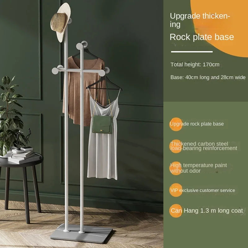 Home Room Furniture Household Clothes Storage Hanger Floor Standing Removable Metal Iron Art Coat Rack Bedroom Minimalist Rack
