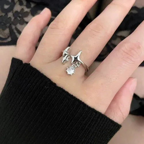 Minimalist Silver Color Cuff Rings for Women Couples New Fashion Creative Smooth Pattern Geometric Party Wedding Jewelry Gifts