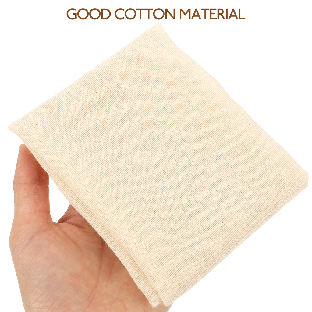 5Pcs Pure Cotton Cheesecloth Tofu Cloth Reusable Cotton Fabric Hemmed Cheese Cloth Colander Strainer Filter Cloth Kitchen Dining