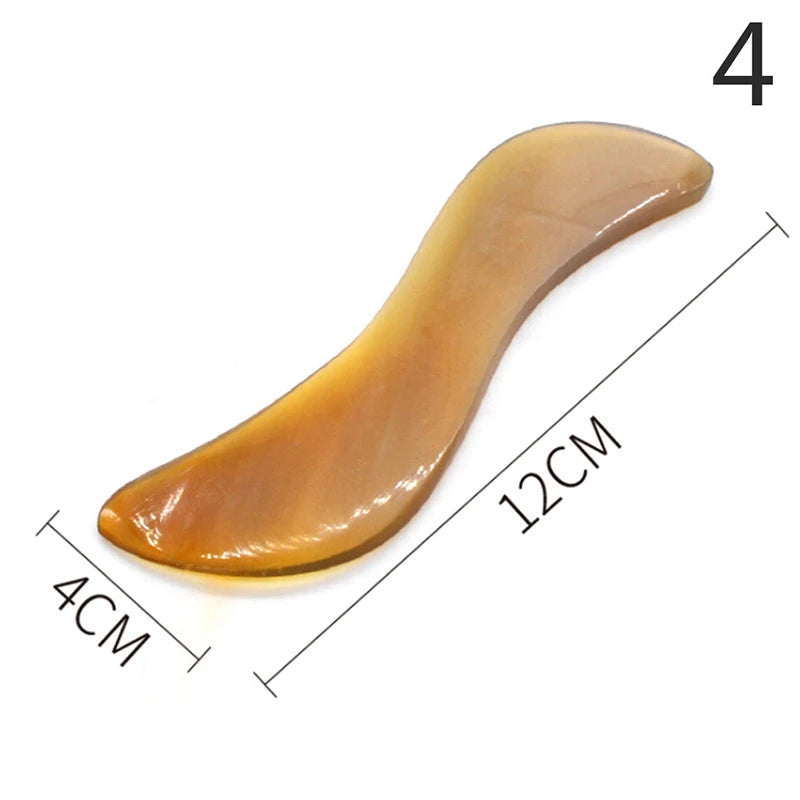 Gouache Scraper Natural Stone Gua Sha Massage Comb Head Body Meridian Scraping Reflexology Blood Circulation Jade Therapy Tools