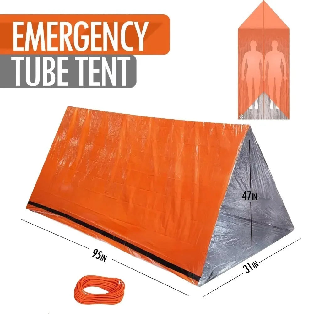 2 Person Emergency Tent Waterproof Sleeping Bag Earthquake Shelter Survival Tent Moisture-Resistant Thermal Blanket Camping