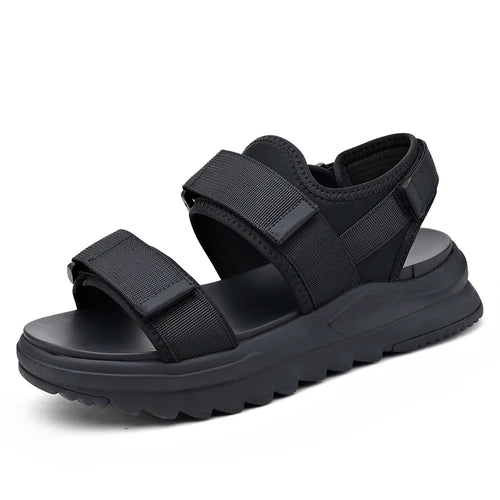 Sandals for Men Lightweight Summer Height Increase Roman Thick Trend for Driving Soft Sole Breathable Beach Shoes for Men's Wear