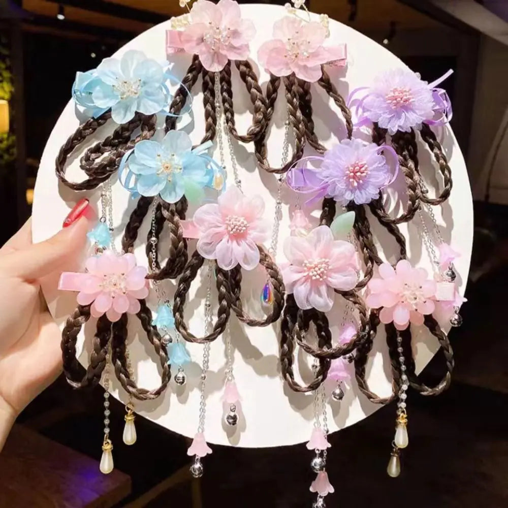 Duckbill Clip Bowknot  Hair Clip Wig Braid Head Wear Ancient Style  Hairpin Children Hair Clip Women Hair Accessories