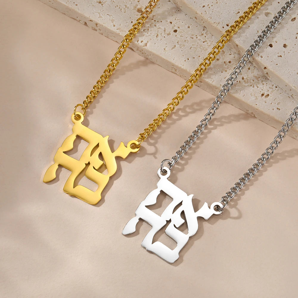 Dawapara Ahava Necklace Love in Hebrew Pendant Judaica Jewish Jewelry Hanukkah Gift Stainless Steel Necklace