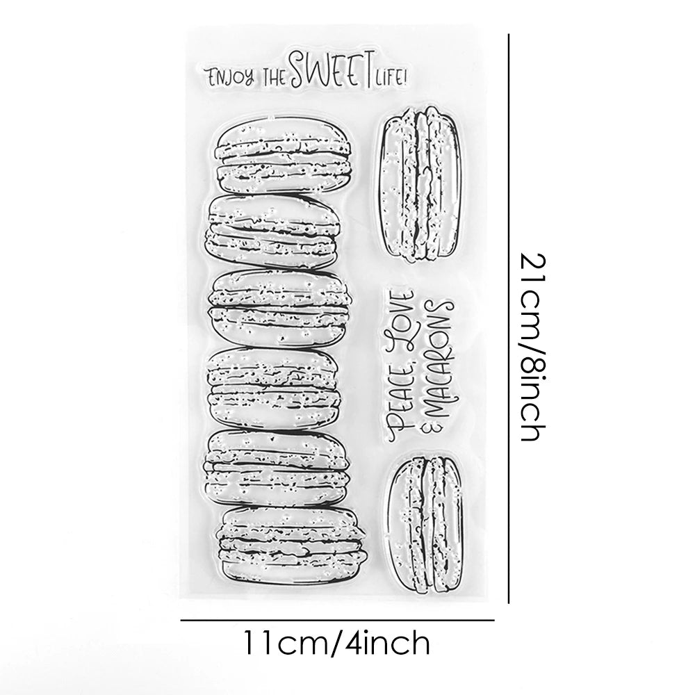 Thanksgiving Day Clear Stamp Phrase Macarons Transparent Silicone Stamps  for Card Making DIY Scrapbooking Embossing Stencils