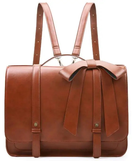 ECOSUSI Bags for Women Courier bags PU Leather 14'' Laptop Bag Satchel female Shoulder Bag for College Travel square bag