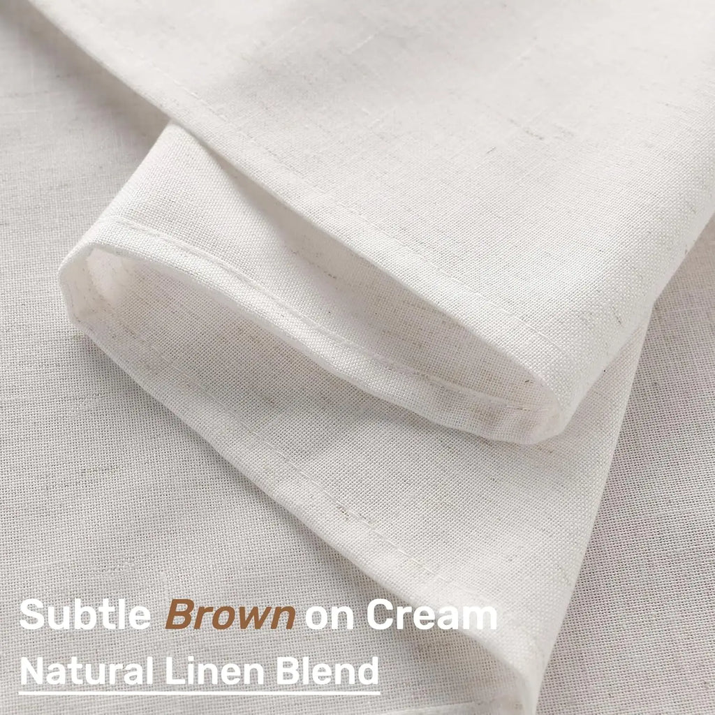 Cream Tablecloth for Rectangle Table Linen Cotton Blend Burlap Kitchen Dining Oblong Table Cloth County Neutral Decoration