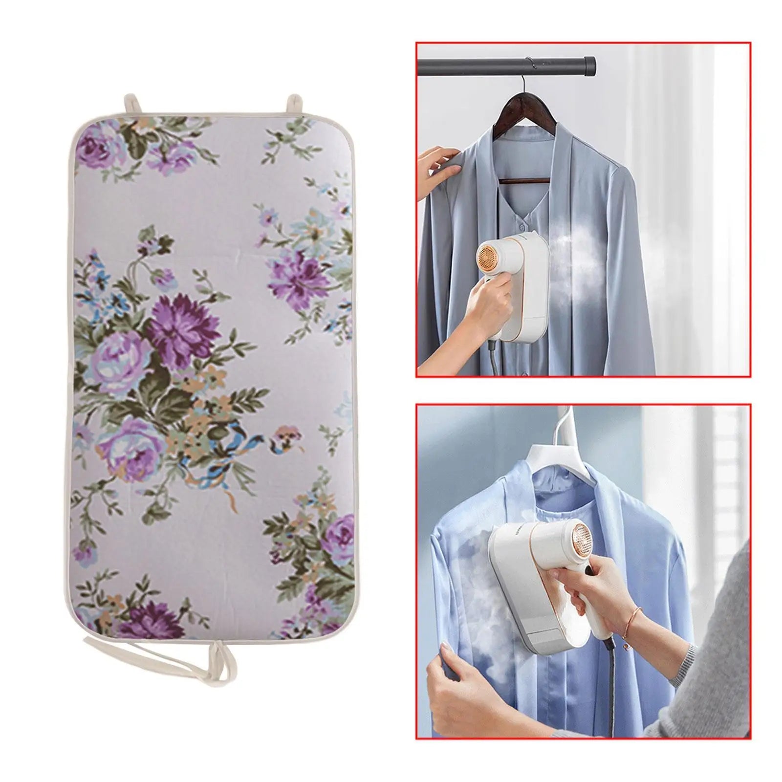 Hanging Ironing Board Foldable Door Steam Blanket Steamer Board for Clothes over The Door Steamer Pad for Dorm Travel Household