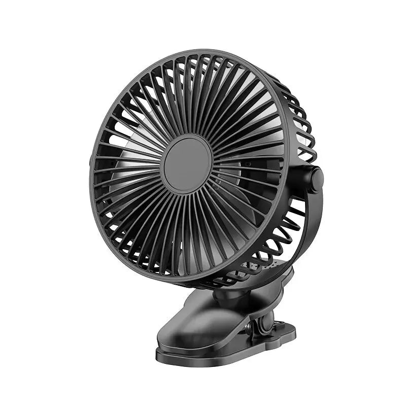 Creative Mini Clip Fan Mute Portable Desktop Home Dorm Stroller For Rechargeable USB High Wind Three Speed Blower Student Deskto