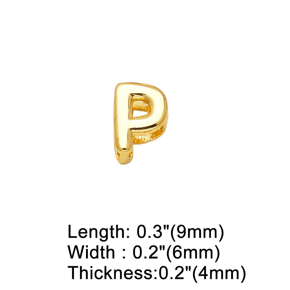 FLOLA Minimalist 26 Letters DIY Necklaces for Women Gold Plated Chain Custom Name Necklace Simple Jewelry Gifts nkev10
