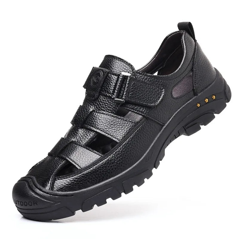 Man’s Sandals breathable comfort summer slippers beach Muller outdoor anti slip shoes youth casual fashion Hollow shoes