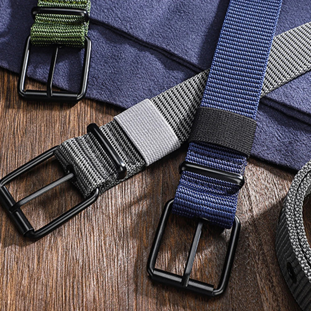 New Canvas Belts for Men Fashion Metal Pin Buckle Outdoor Work Military Tactical Strap Male Nylon Belt for Pants Jeans Waistband