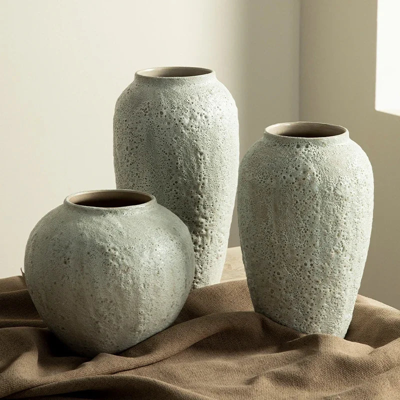 Ceramic Vase Chinese Style Quiet Wind Home Decor Decoration Flower Arrangement Pottery Pot