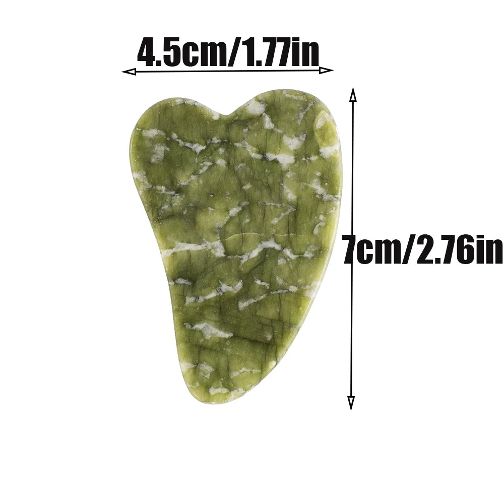 1PC Natural Jade Stone Gua Sha Board Massage Guasha Scraper Plate Face Beauty Health Massager Tools For Face Neck Back Skincare