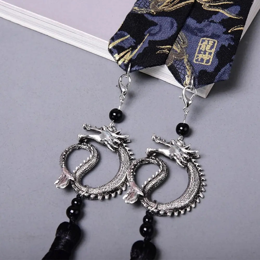Ribbon Cloth Crane Fringed Hair Rope Ancient Style Hair Band Ancient Headband Hanfu Hair Accessories Chinese Style Headwear