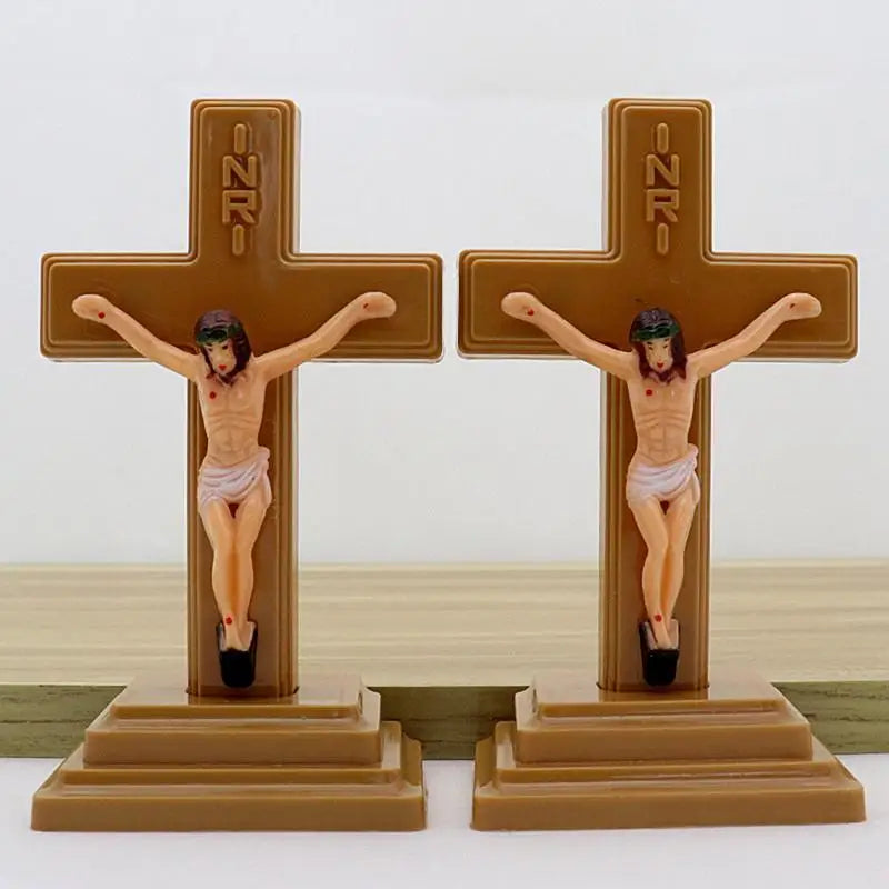 Luminous Church Crucifix Figurines Jesus Christ On The Stand Cross Wall Crosses Antique Home Chapel Decoration Wall