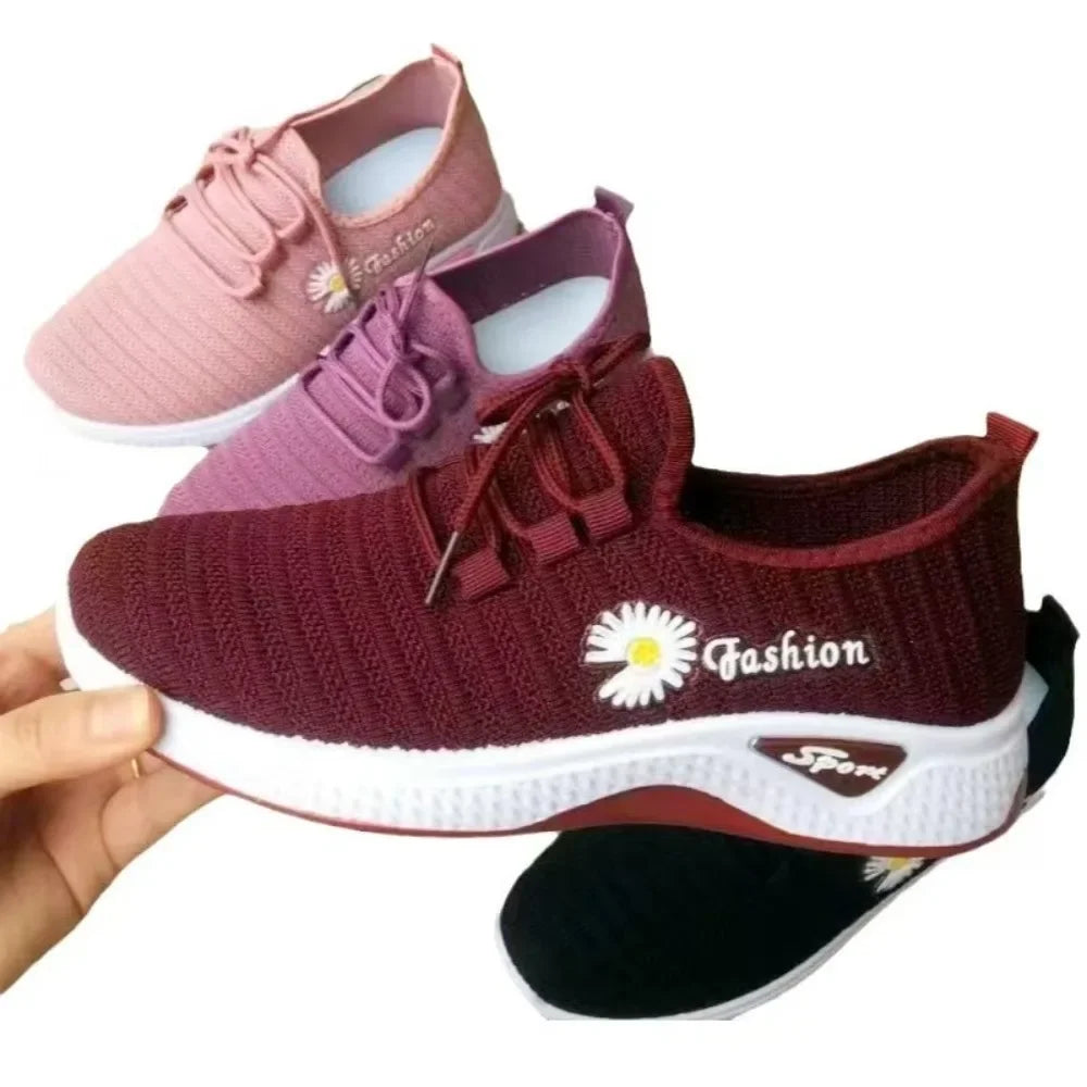 women's light running shoes Adult sneakers,net shoes, comfortable soft soled sneakers  women work shoes comfortable for work