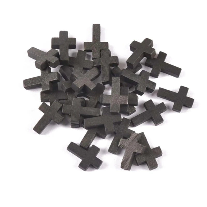 Pack of 50pcs Wood Cross Holding Church Utensil Religious Souvenir Comfort Holding Crosses Home Decors Ornament